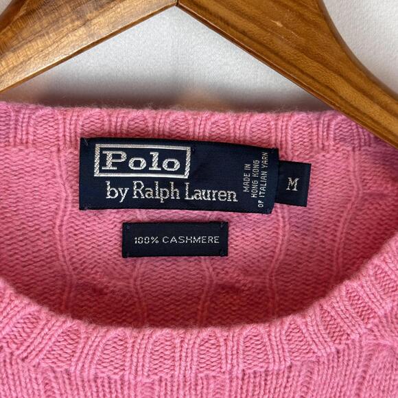 Polo Ralph Lauren pink cable-knit sweater - Medium - Picture 2 of 8